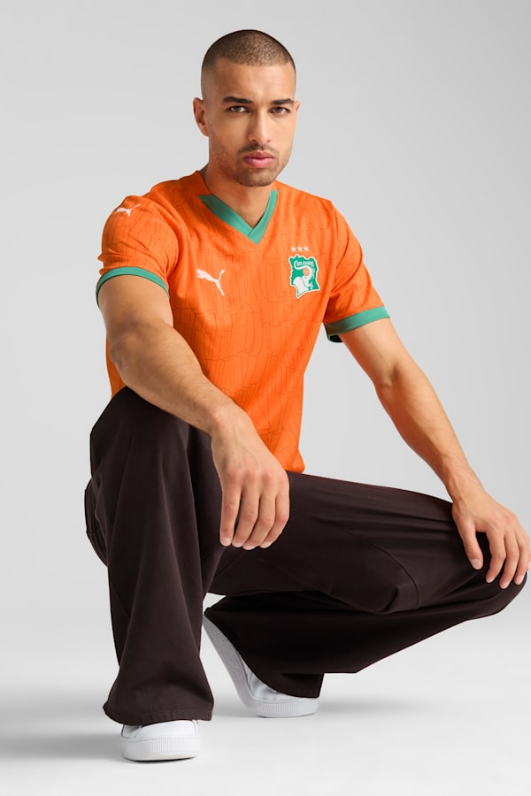 Côte d'Ivoire 2025 Home Jersey Men, Rickie Orange-Jade Frost, extralarge