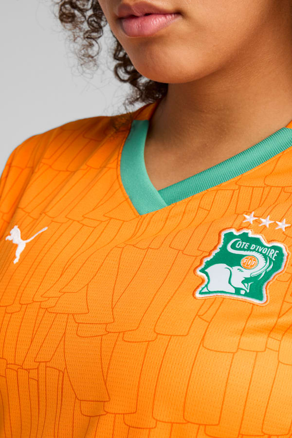 Côte d'Ivoire 2025 Home Jersey Women, Rickie Orange-Jade Frost, extralarge