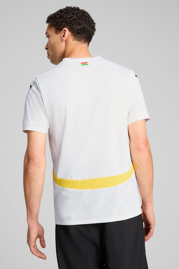 Ghana 2025 Home Jersey Men, PUMA White-Pelé Yellow, extralarge