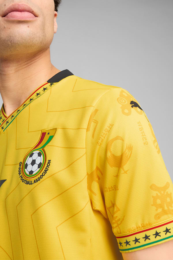 Ghana 2025 Away Jersey Men, Pelé Yellow-PUMA Black, extralarge