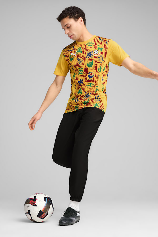 Ghana Pre-match Jersey Men, Yellow Sizzle-Intense Red, extralarge