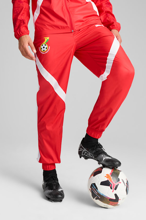 Ghana Pre-match Woven Pants Men, PUMA Red-PUMA White, extralarge-GBR