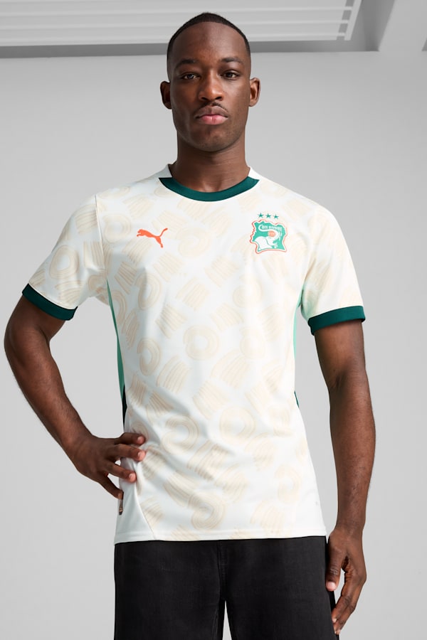 Côte d'Ivoire 2025 Away Jersey Men, PUMA White-Dark Myrtle, extralarge