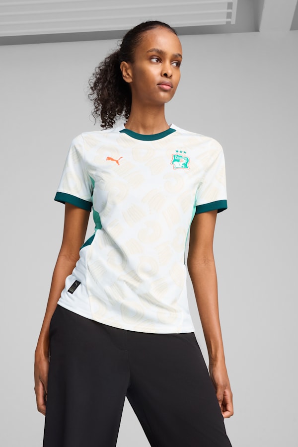Côte d'Ivoire 2025 Away Jersey Women, PUMA White-Dark Myrtle, extralarge