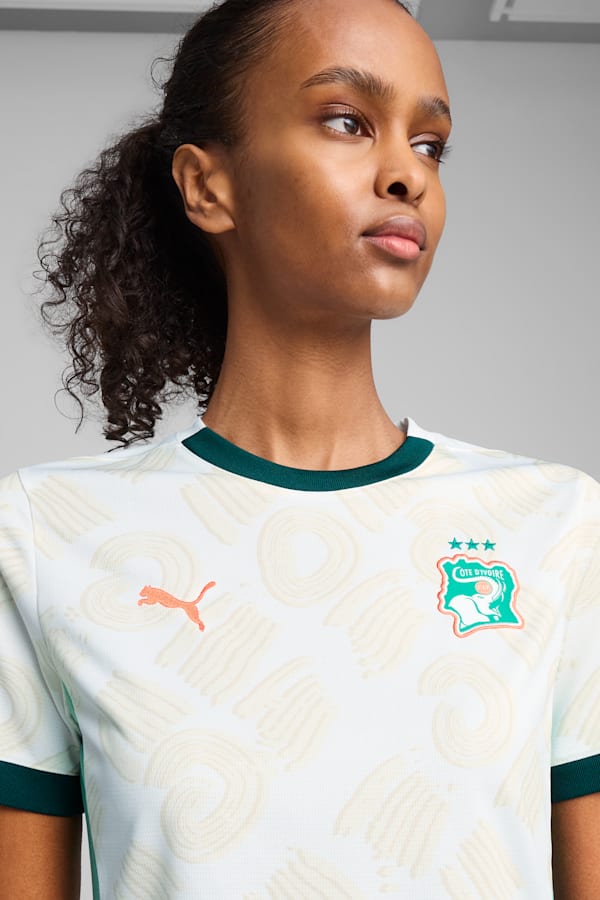 Côte d'Ivoire 2025 Away Jersey Women, PUMA White-Dark Myrtle, extralarge