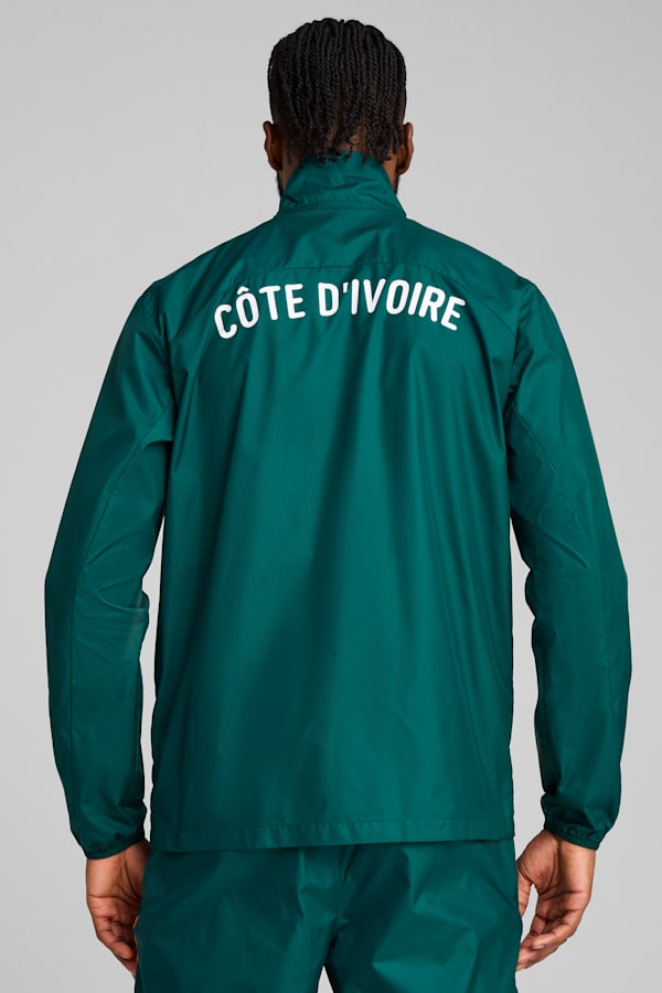 Ivory Coast 2025 Pre-match Woven Jacket Men, Dark Myrtle-Rickie Orange, extralarge