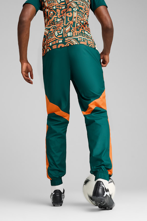 Ivory Coast 2025 Pre-match Woven Pants Men, Dark Myrtle-Rickie Orange, extralarge