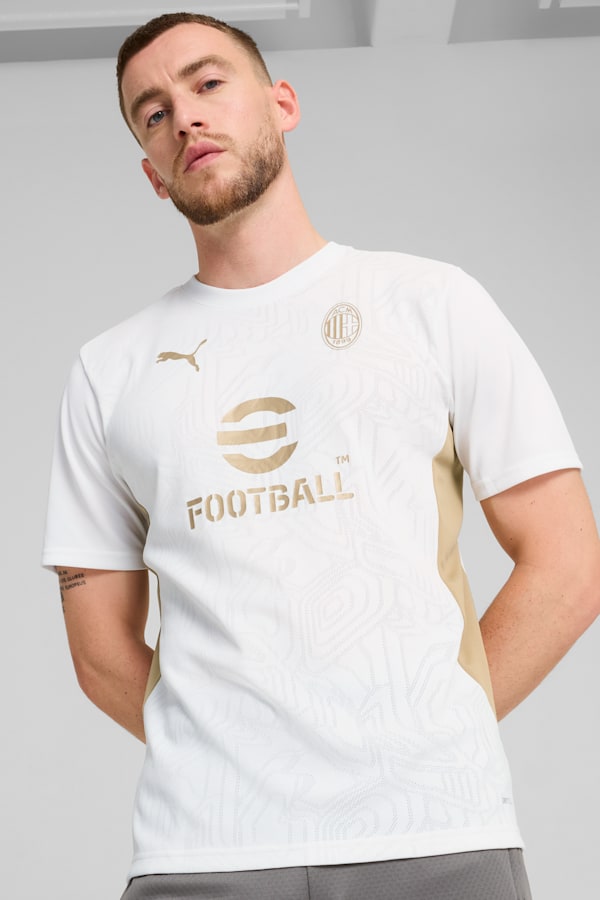 AC Milan Training Jersey Men, PUMA White-Matte Puma Gold, extralarge-GBR