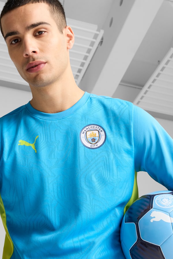 Manchester City Training Jersey Men, Magic Blue-Yellow Glow, extralarge