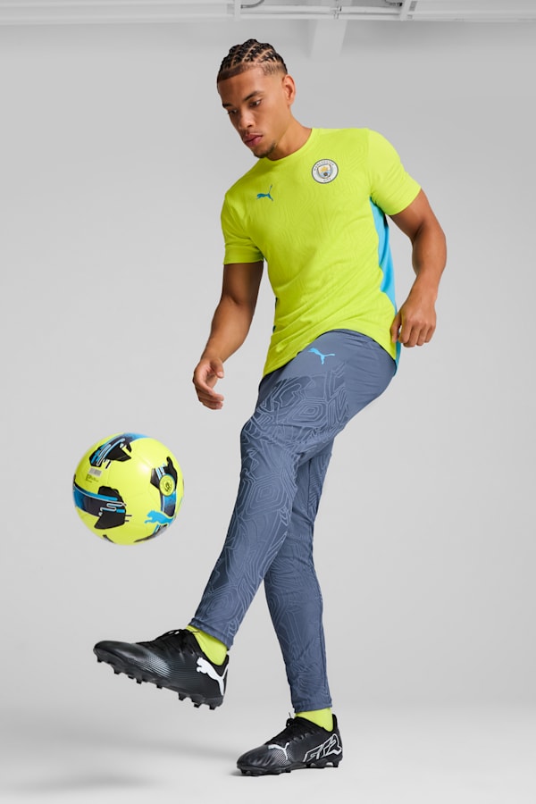 Manchester City Training Jersey Men, Yellow Glow-Magic Blue, extralarge