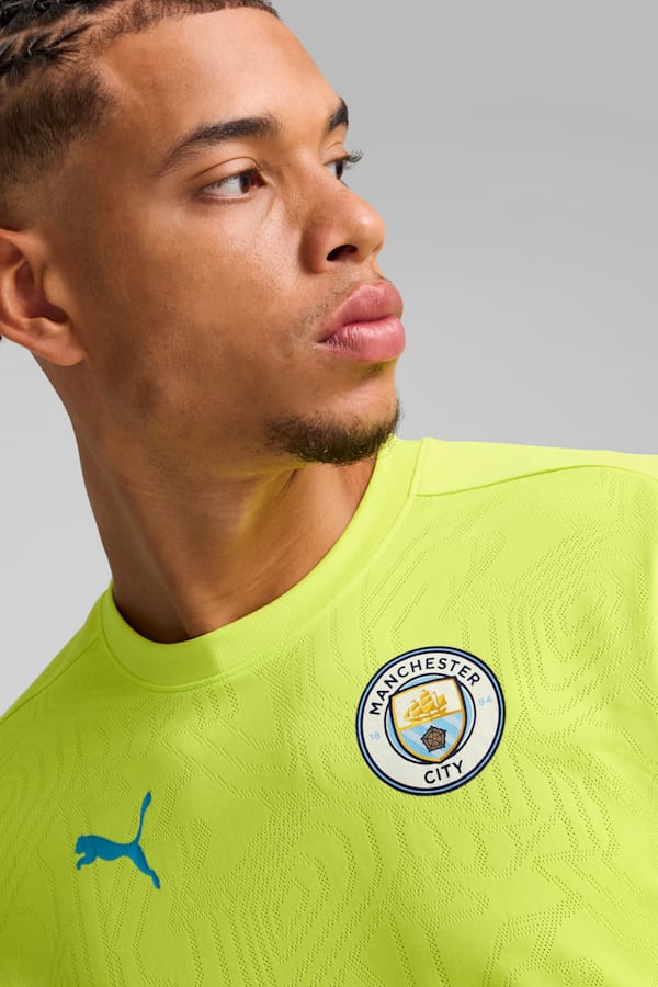 Manchester City Training Jersey Men, Yellow Glow-Magic Blue, extralarge
