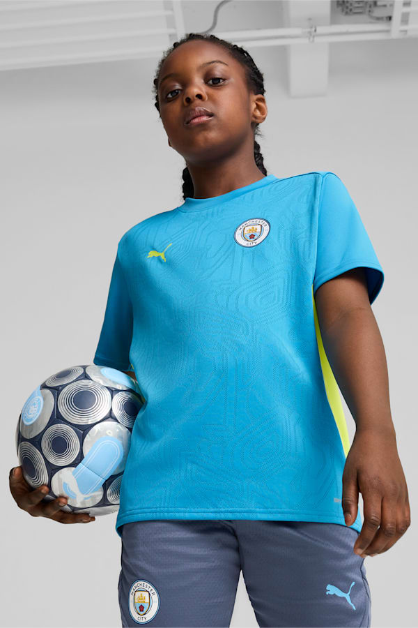 Manchester City Training Jersey Youth, Magic Blue-Yellow Glow, extralarge