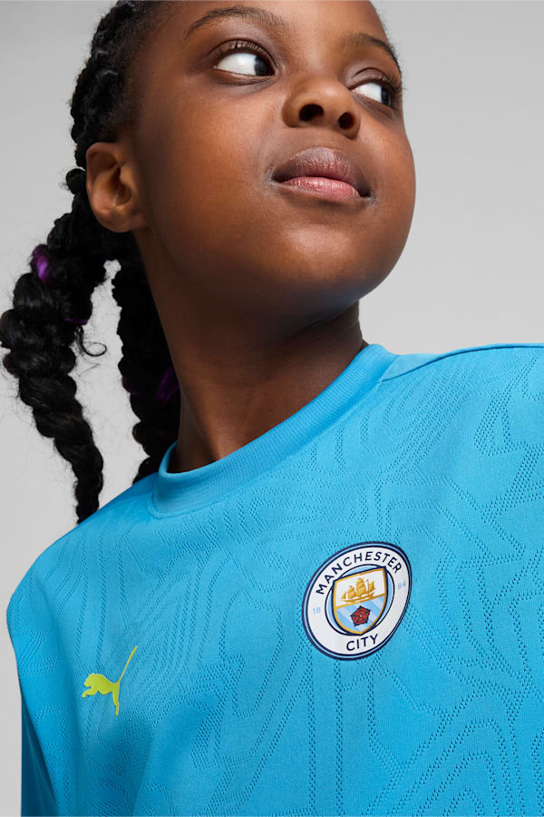 Manchester City Training Jersey Youth, Magic Blue-Yellow Glow, extralarge