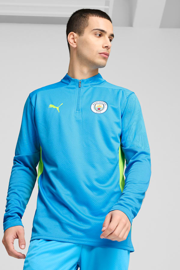 Manchester City Quarter-Zip Training Top Men, Magic Blue-Yellow Glow, extralarge