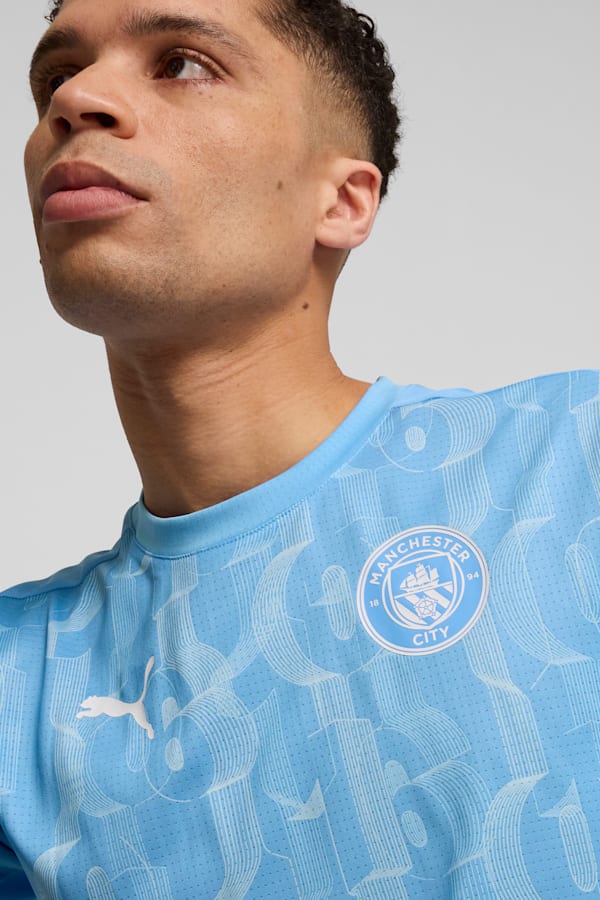 Manchester City Pre-match Short Sleeve Jersey Men, Team Light Blue-PUMA White, extralarge