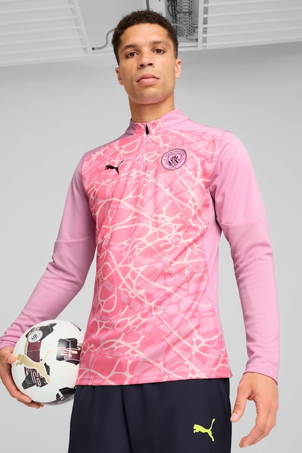 Manchester City Pre-match Quarter-Zip Top Men, Pink Icing-Whisp Of Pink, extralarge-GBR