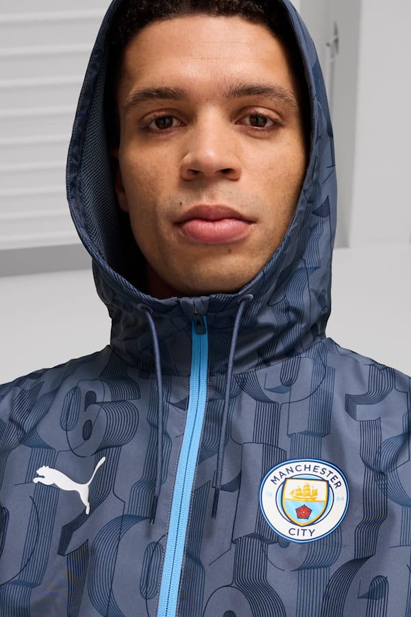 Manchester City Pre-match Woven Jacket Men, Inky Blue-Team Light Blue, extralarge