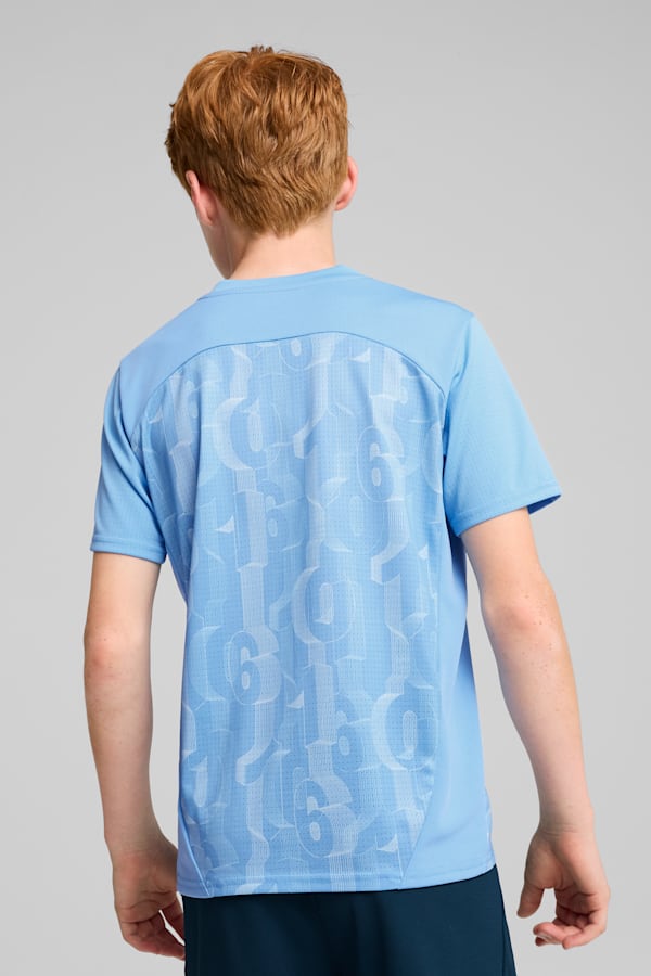 Manchester City Pre-match Short Sleeve Jersey Youth, Team Light Blue-PUMA White, extralarge