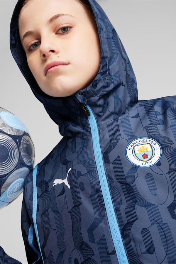 Manchester City Pre-match Woven Jacket Youth, Inky Blue-Team Light Blue, extralarge-GBR