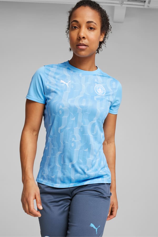 Manchester City Pre-match Short Sleeve Jersey Women, Team Light Blue-PUMA White, extralarge-GBR