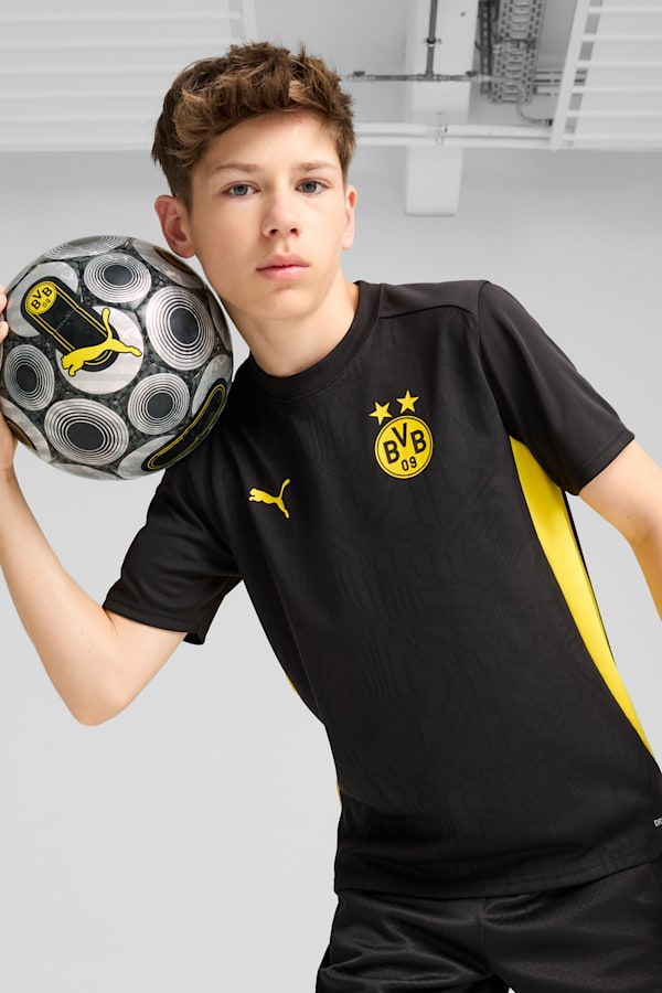 Borussia Dortmund Training Jersey Youth, PUMA Black-Faster Yellow, extralarge