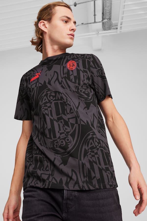AC Milan ftblCULTURE All-Over Print Tee Men, PUMA Black, extralarge