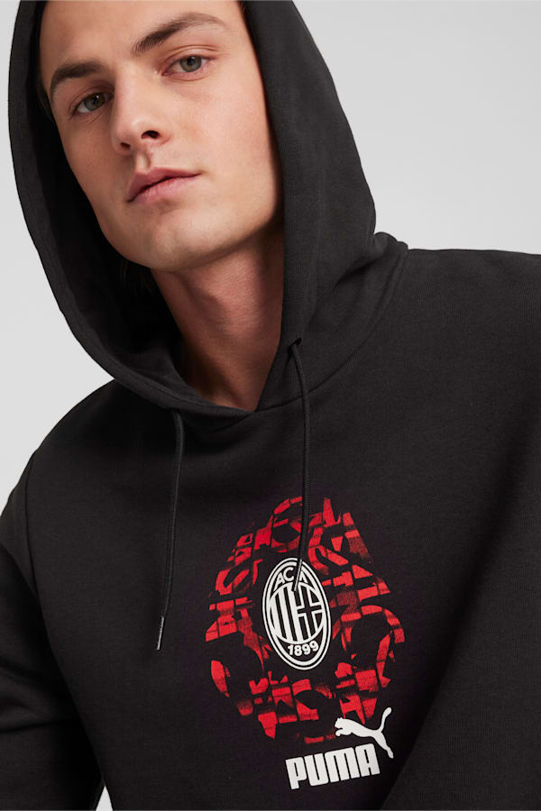 AC Milan ftblCULTURE Hoodie Men, PUMA Black-For All Time Red, extralarge-GBR