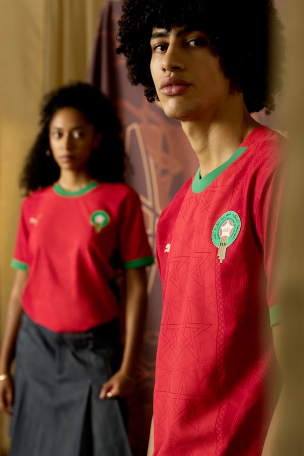Morocco 2025 Home Jersey Men, PUMA Red-Archive Green, extralarge