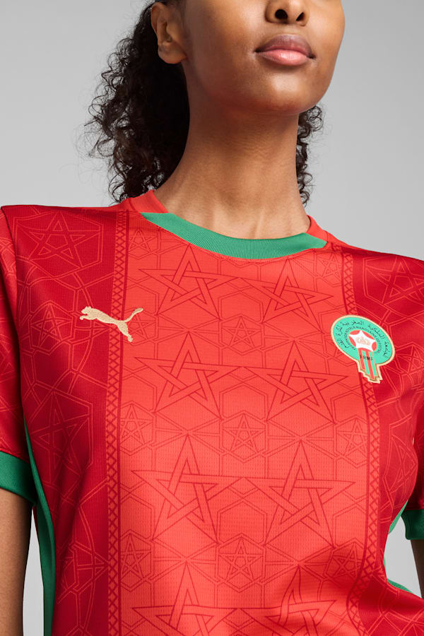 Morocco 2025 Home Jersey Women, PUMA Red-Archive Green, extralarge