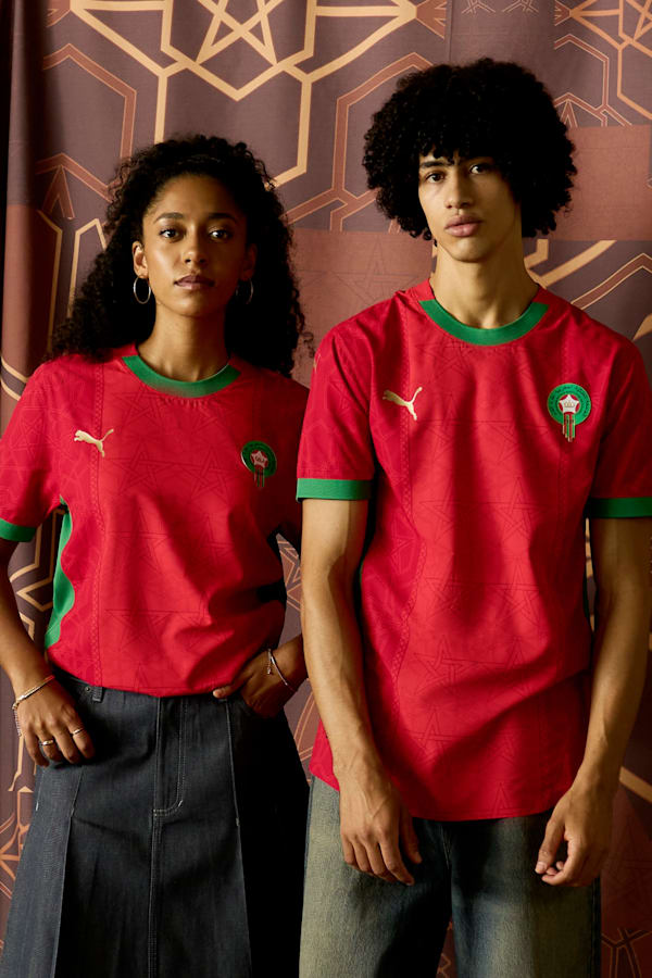 Morocco 2025 Home Jersey Women, PUMA Red-Archive Green, extralarge
