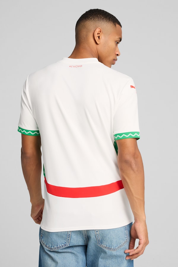Morocco 2025 Away Jersey Men, PUMA White-Fast Green-PUMA Red, extralarge