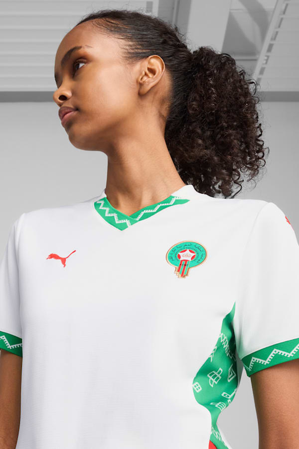 Morocco 2025 Away Jersey Women, PUMA White-Fast Green-PUMA Red, extralarge