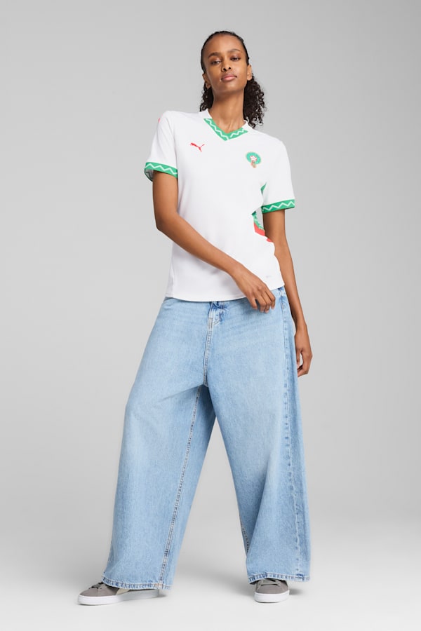 Morocco 2025 Away Jersey Women, PUMA White-Fast Green-PUMA Red, extralarge