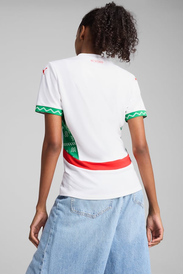 Morocco 2025 Away Jersey Women, PUMA White-Fast Green-PUMA Red, extralarge