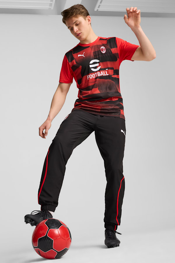 AC Milan Pre-match Short Sleeve Jersey Men, For All Time Red-PUMA Black, extralarge