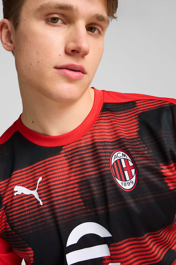 AC Milan Pre-match Short Sleeve Jersey Men, For All Time Red-PUMA Black, extralarge