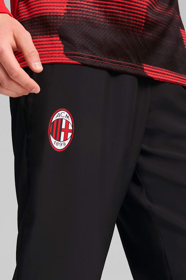 AC Milan Pre-match Woven Pants Men, PUMA Black-For All Time Red, extralarge