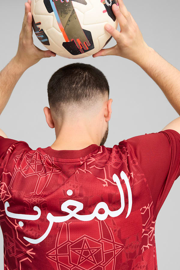 Morocco Pre-match Jersey Men, Intense Red-Archive Green, extralarge
