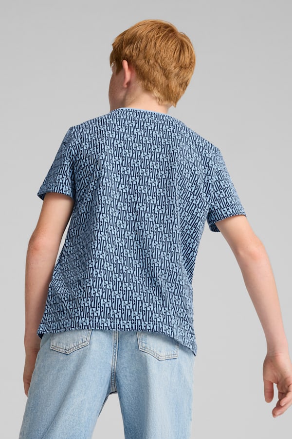 Manchester City ftblCULTURE All-Over Print Tee Youth, Club Navy-Team Light Blue, extralarge