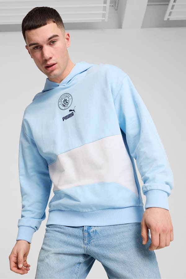 Manchester City ftblCULTURE+ Hoodie Men, Silver Mist-Silver Sky, extralarge-GBR