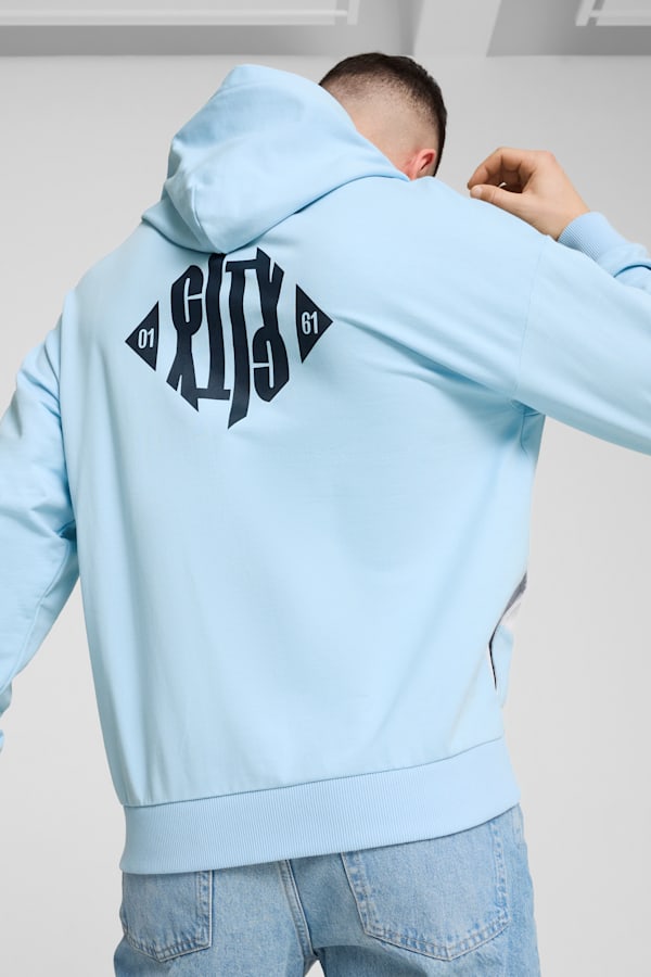 Manchester City ftblCULTURE+ Hoodie Men, Silver Mist-Silver Sky, extralarge-GBR