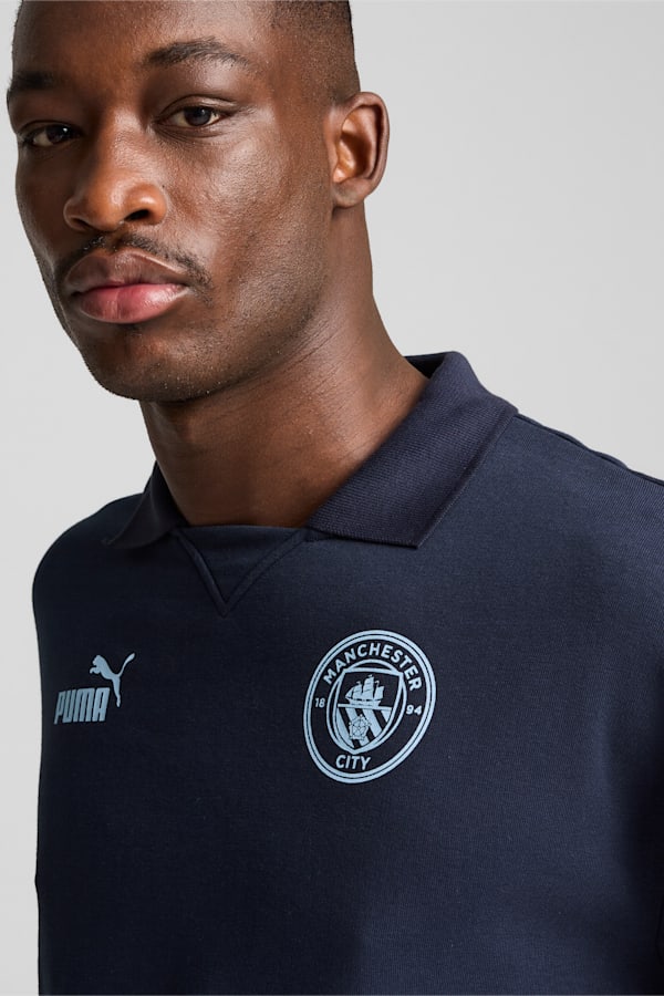 Manchester City ftblCULTURE+ Sweat Drill Top Men, Club Navy-Silver Mist, extralarge