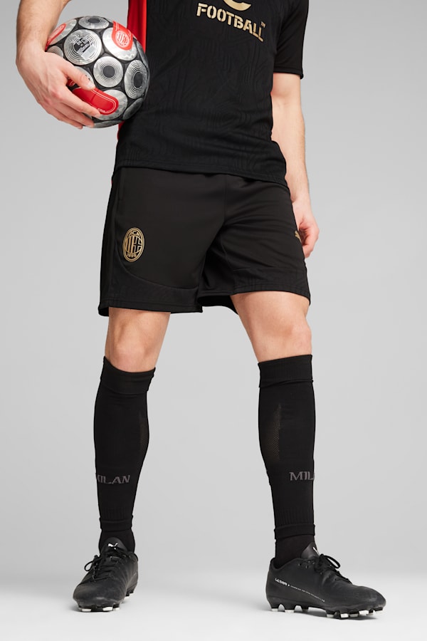 AC Milan Training Shorts Men, PUMA Black-For All Time Red, extralarge