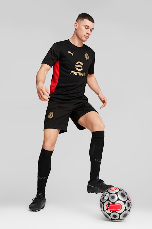 AC Milan Training Shorts Men, PUMA Black-For All Time Red, extralarge