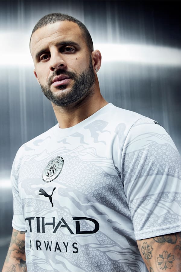 Manchester City Year of the Dragon Jersey, Silver Mist-Gray Fog, extralarge