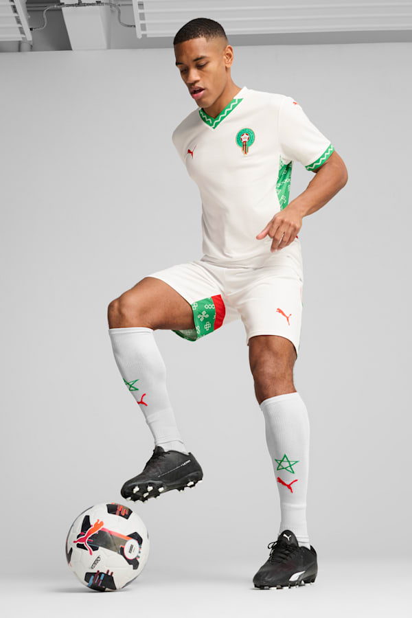 Morocco 2025 Shorts Men, PUMA White-Fast Green-PUMA Red, extralarge