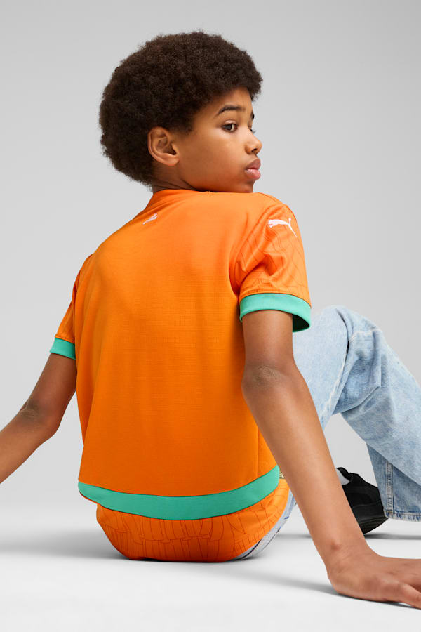 Ivory Coast 2025 Home Jersey Youth, Rickie Orange-Jade Frost, extralarge