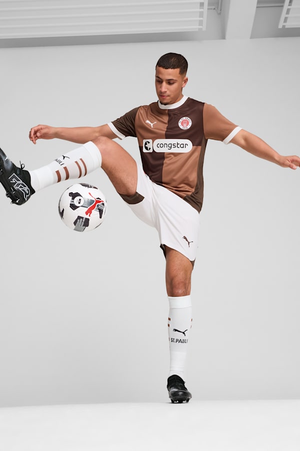 FC St. Pauli 24/25 Home Jersey Men, Espresso Brown-PUMA White, extralarge