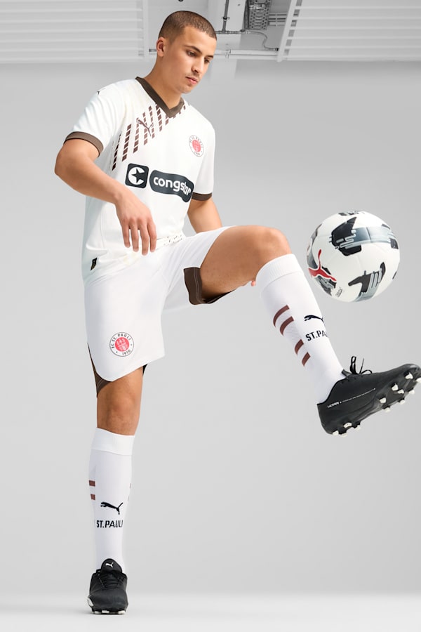 FC St. Pauli 24/25 Away Jersey Men, PUMA White-Espresso Brown, extralarge