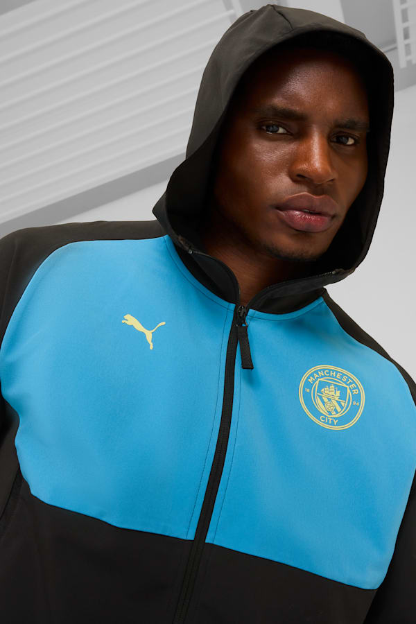 Manchester City PUMATECH Woven Track Jacket Men, PUMA Black-Magic Blue, extralarge-GBR